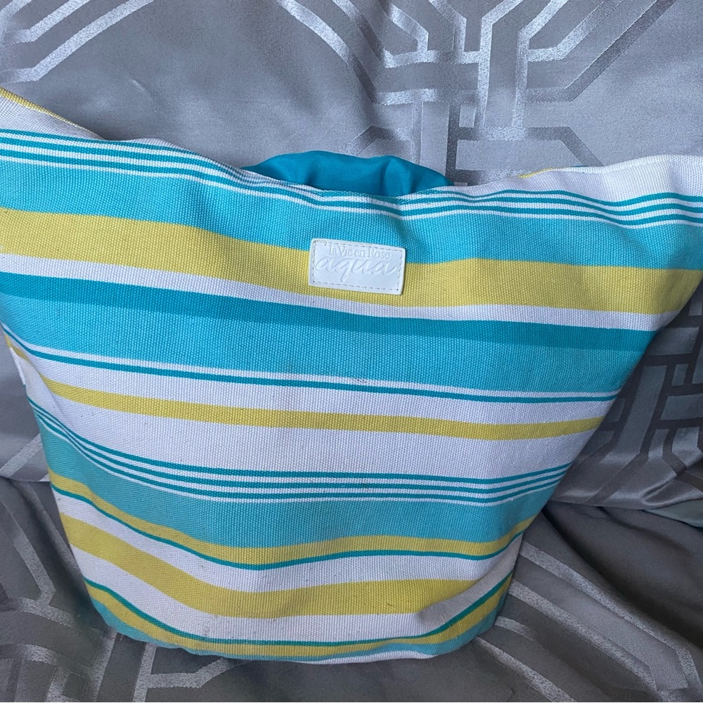 Nautica Aqua Striped Tote Bag